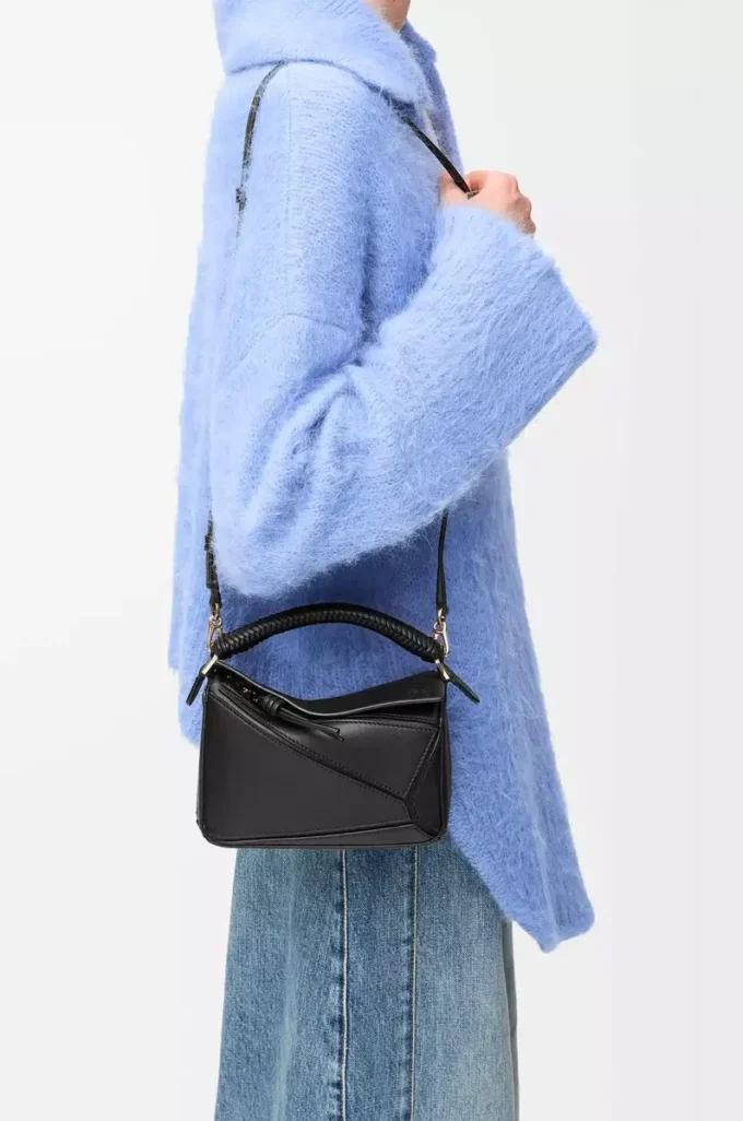Mini Puzzle bag in smooth calfskin Black Mini Puzzle bag in smooth calfskin Black