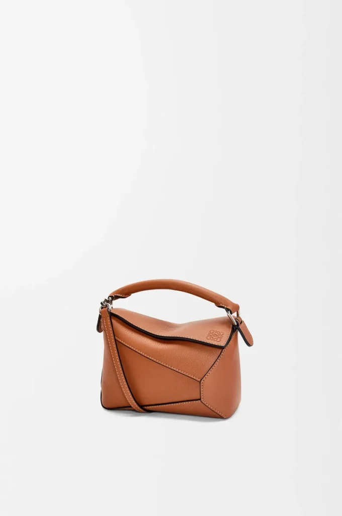 Mini Puzzle Edge bag in classic calfskin Tan Mini Puzzle Edge bag in classic calfskin Tan