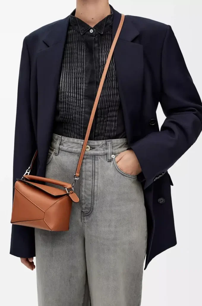 Mini Puzzle Edge bag in classic calfskin Tan Mini Puzzle Edge bag in classic calfskin Tan