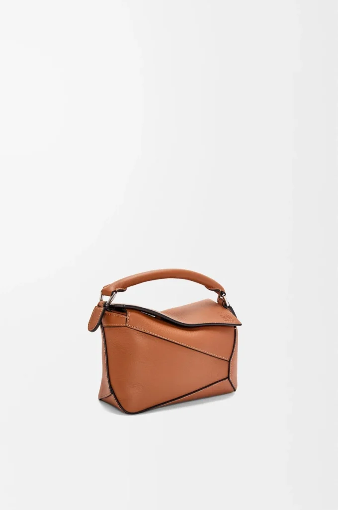 Mini Puzzle Edge bag in classic calfskin Tan Mini Puzzle Edge bag in classic calfskin Tan