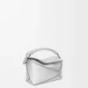 Mini Puzzle Edge bag in laminated lambskin Silver