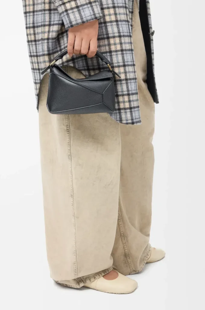 Mini Puzzle Edge bag in soft grained calfskin Black Mini Puzzle Edge bag in soft grained calfskin Black