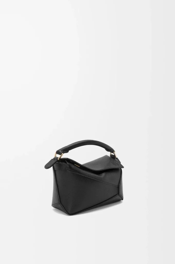 Mini Puzzle Edge bag in soft grained calfskin Black Mini Puzzle Edge bag in soft grained calfskin Black