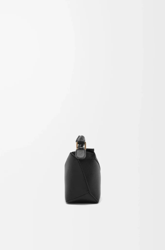 Mini Puzzle Edge bag in soft grained calfskin Black Mini Puzzle Edge bag in soft grained calfskin Black