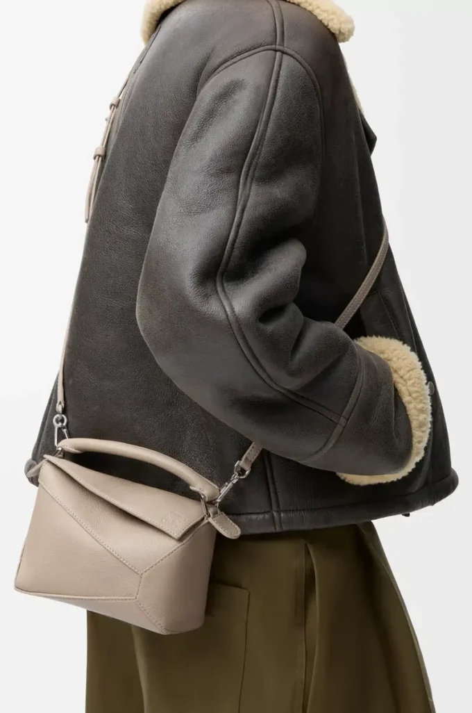 Mini Puzzle Edge bag in soft grained calfskin Clay Mini Puzzle Edge bag in soft grained calfskin Clay