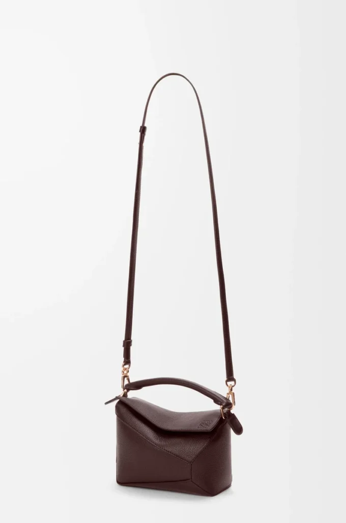 Mini Puzzle Edge bag in soft grained calfskin Dark Chestnut Mini Puzzle Edge bag in soft grained calfskin Dark Chestnut