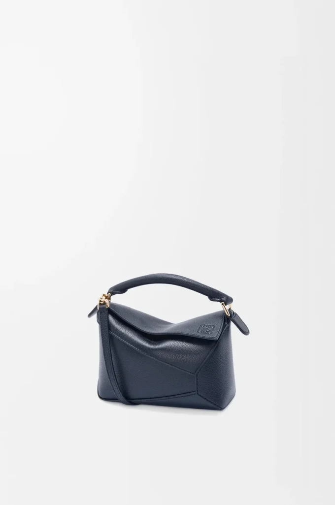 Mini Puzzle Edge bag in soft grained calfskin Deep Navy Mini Puzzle Edge bag in soft grained calfskin Deep Navy