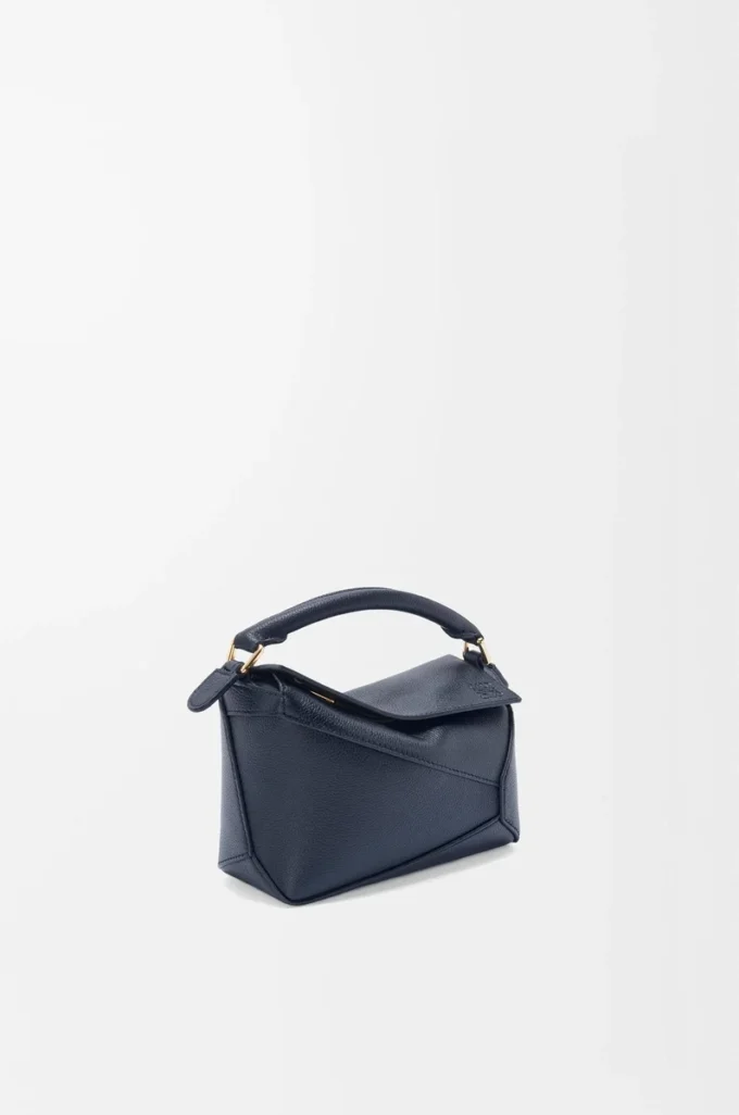 Mini Puzzle Edge bag in soft grained calfskin Deep Navy Mini Puzzle Edge bag in soft grained calfskin Deep Navy