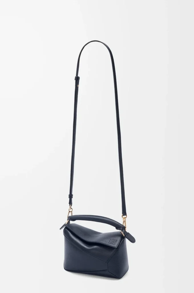 Mini Puzzle Edge bag in soft grained calfskin Deep Navy Mini Puzzle Edge bag in soft grained calfskin Deep Navy