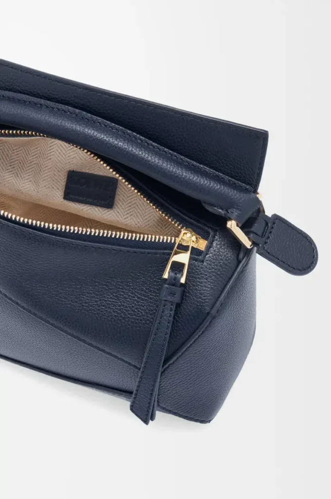 Mini Puzzle Edge bag in soft grained calfskin Deep Navy Mini Puzzle Edge bag in soft grained calfskin Deep Navy