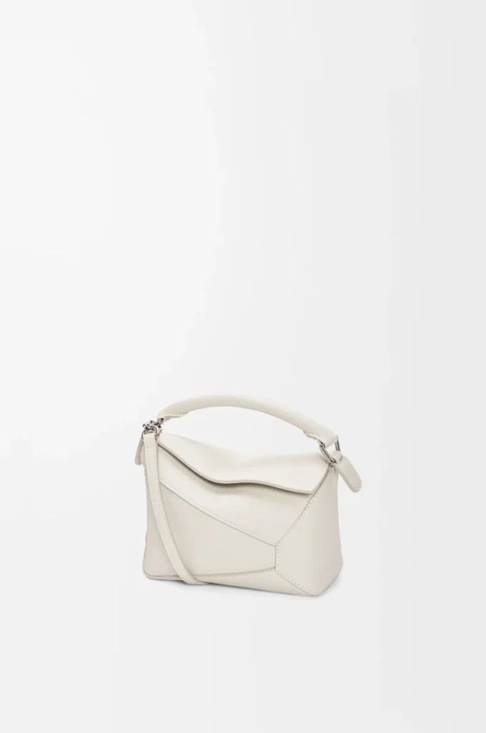 Mini Puzzle Edge bag in soft grained calfskin Light Ghost Mini Puzzle Edge bag in soft grained calfskin Light Ghost