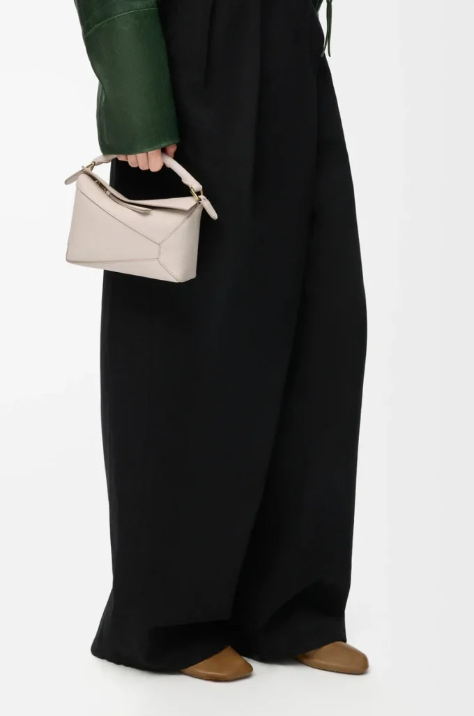 Mini Puzzle Edge bag in soft grained calfskin Light Ghost Mini Puzzle Edge bag in soft grained calfskin Light Ghost