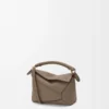 Mini Puzzle Edge bag in soft grained calfskin Taupe Mini Puzzle Edge bag in soft grained calfskin Taupe