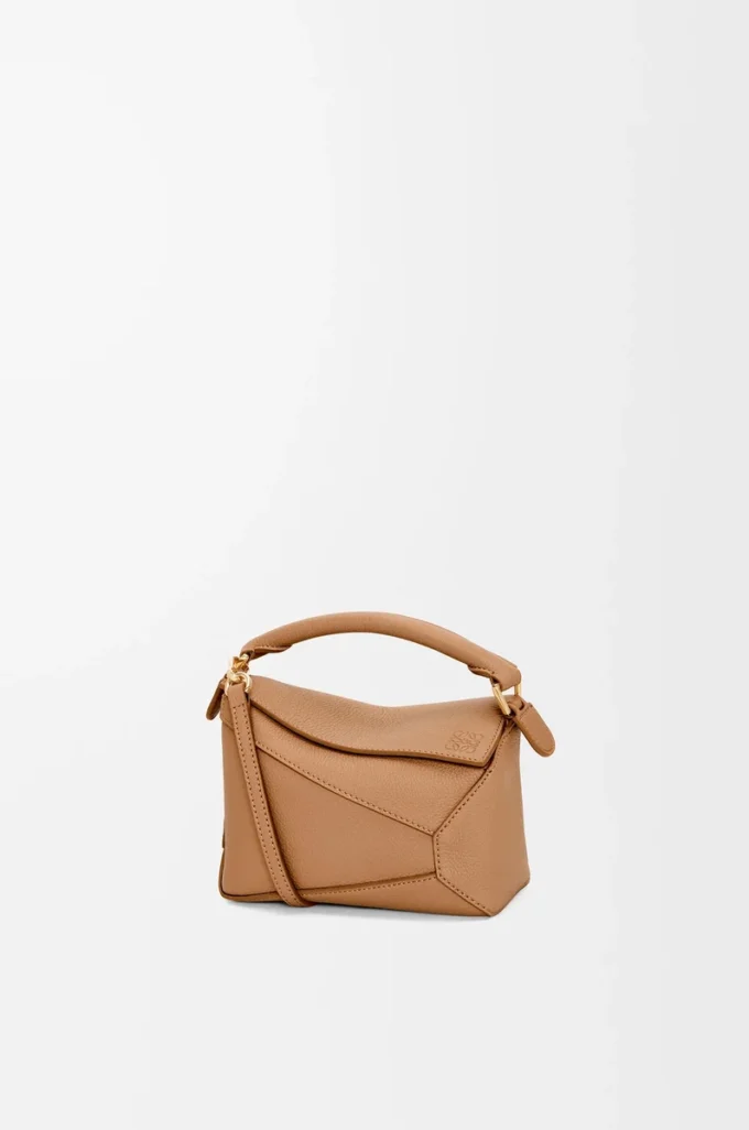 Mini Puzzle Edge bag in soft grained calfskin Toffee Mini Puzzle Edge bag in soft grained calfskin Toffee