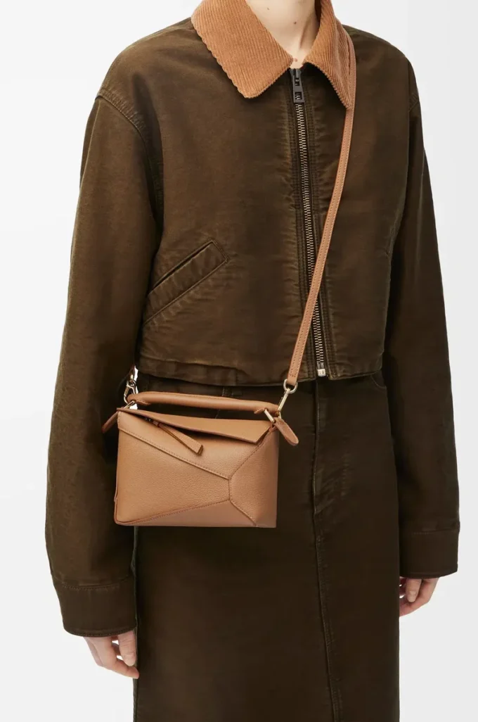 Mini Puzzle Edge bag in soft grained calfskin Toffee Mini Puzzle Edge bag in soft grained calfskin Toffee