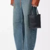 Mini Puzzle Fold tote in shiny calfskin Black Mini Puzzle Fold tote in shiny calfskin Black
