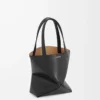 Mini Puzzle Fold tote in shiny calfskin Black Mini Puzzle Fold tote in shiny calfskin Black