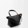 Mini Puzzle Fold tote in shiny calfskin Black Mini Puzzle Fold tote in shiny calfskin Black