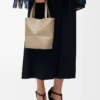 Mini Puzzle Fold tote in shiny calfskin Sand Mini Puzzle Fold tote in shiny calfskin Sand
