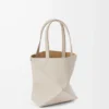 Mini Puzzle Fold tote in soft grained calfskin Light Ghost Mini Puzzle Fold tote in soft grained calfskin Light Ghost