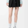 Mini skirt in cotton and silk Black