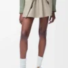 Mini skirt in cotton and silk Light Beige