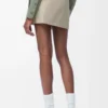 Mini skirt in cotton and silk Light Beige