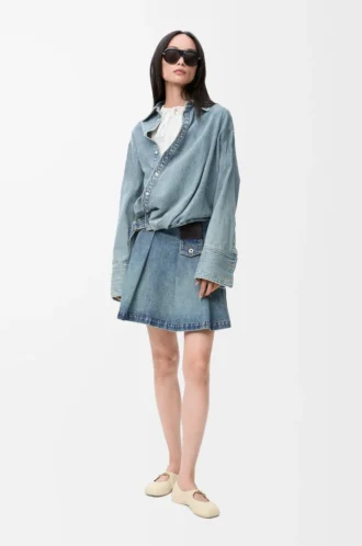 Mini skirt in denim Washed Denim