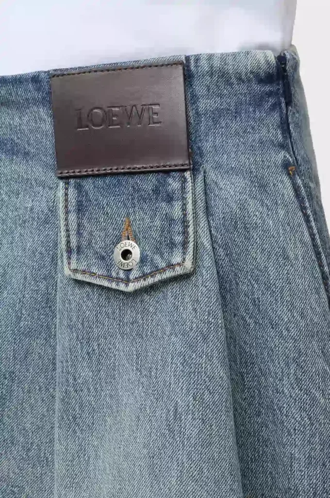 Mini skirt in denim Washed Denim Mini skirt in denim Washed Denim