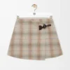 Mini skirt in wool and cashmere blend Beige