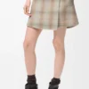 Mini skirt in wool and cashmere blend Beige