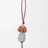 Mushroom charm in classic calfskin Maple/Soft White Mushroom charm in classic calfskin Maple/Soft White
