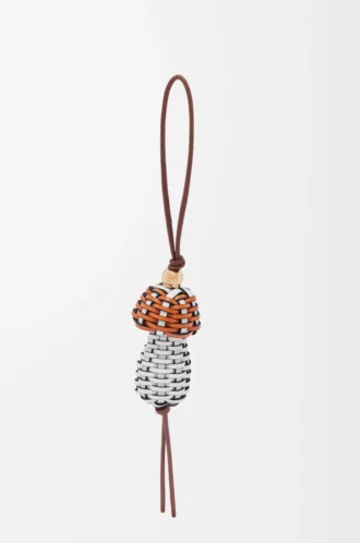 Mushroom charm in classic calfskin Maple/Soft White Mushroom charm in classic calfskin Maple/Soft White