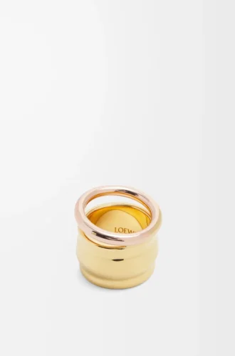 Nappa knot ring in sterling silver Gold/Rose Gold