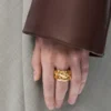 Nest ring in sterling silver Gold