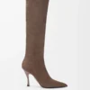 New Comic boot in stretch lambskin and suede Black/Cigar New Comic boot in stretch lambskin and suede Black/Cigar