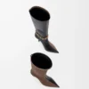 New Comic boot in stretch lambskin and suede Black/Cigar New Comic boot in stretch lambskin and suede Black/Cigar