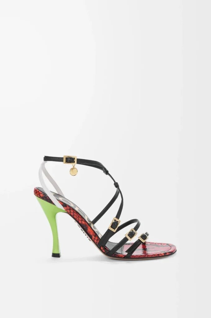 New Comic sandal in mixed leather Multicolor New Comic sandal in mixed leather Multicolor