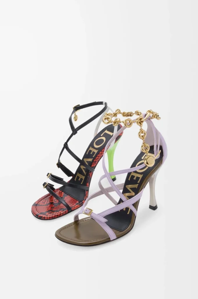 New Comic sandal in mixed leather Multicolor New Comic sandal in mixed leather Multicolor