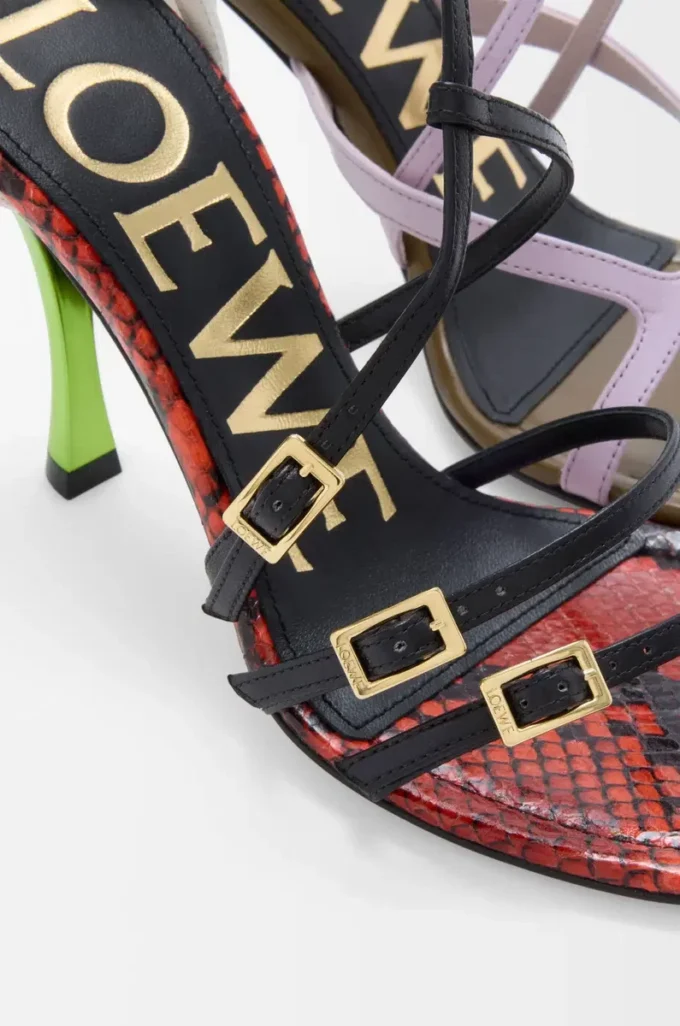 New Comic sandal in mixed leather Multicolor New Comic sandal in mixed leather Multicolor