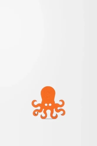 Octopus dice in calfskin Light Orange