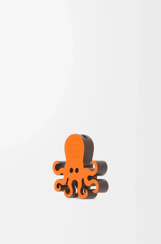 Octopus dice in calfskin Light Orange Octopus dice in calfskin Light Orange
