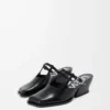 Onda mule in brushed calfskin Black