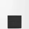 Open cardholder in textured classic calfskin Black Open cardholder in textured classic calfskin Black