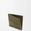 Open cardholder in textured classic calfskin Dark Khaki Open cardholder in textured classic calfskin Dark Khaki