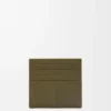 Open cardholder in textured classic calfskin Dark Khaki Open cardholder in textured classic calfskin Dark Khaki