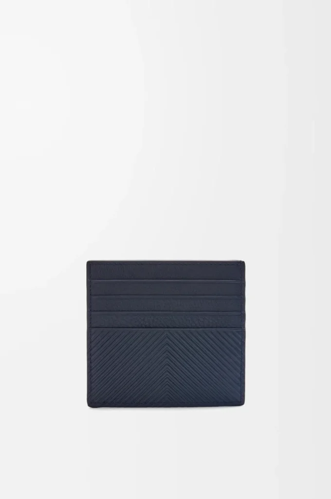 Open cardholder in textured classic calfskin Deep Navy Open cardholder in textured classic calfskin Deep Navy