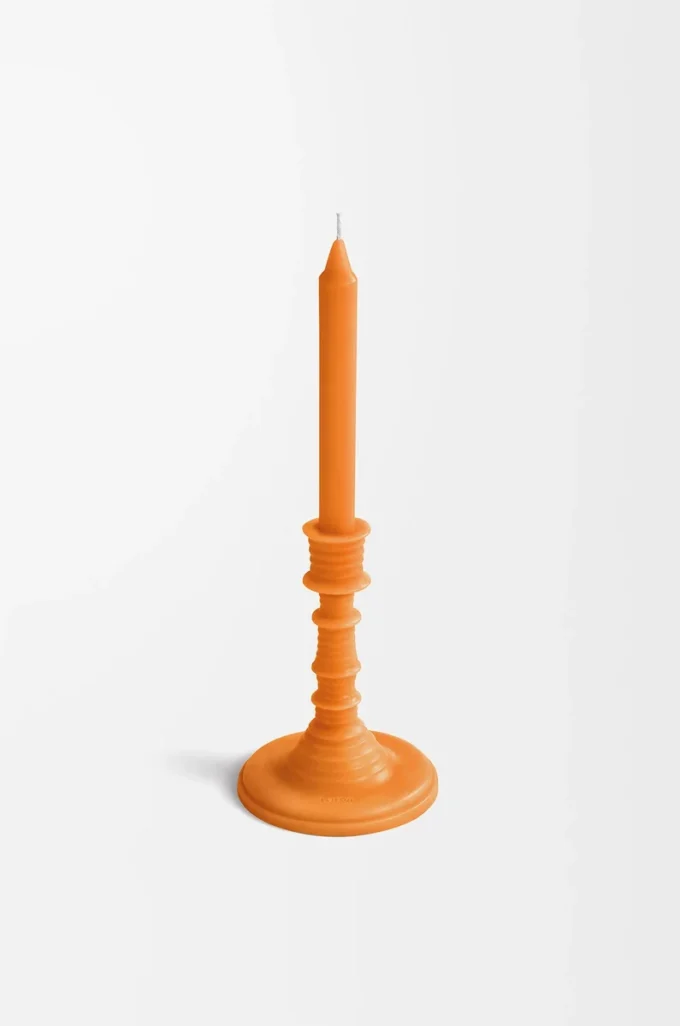 Orange Blossom wax candleholder Bright Mandarin