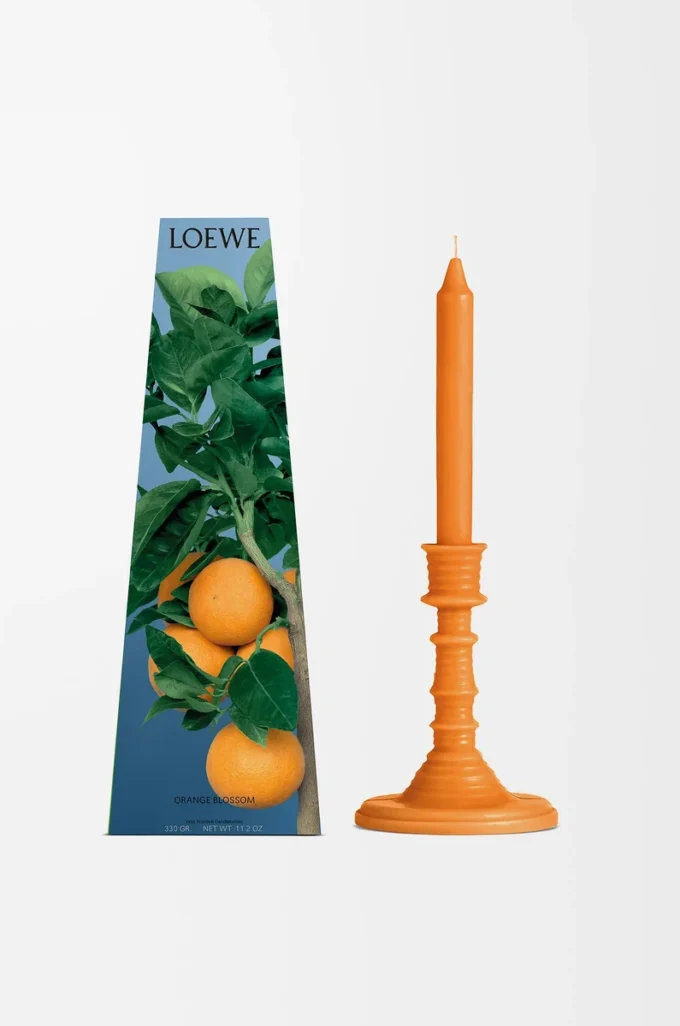 Orange Blossom wax candleholder Bright Mandarin
