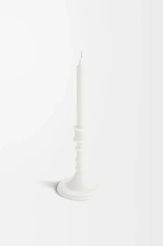 Oregano wax candleholder White